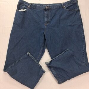 Basic Editions Jeans Mens 52x30 Relaxed Fit Blue Denim Cotton EUC